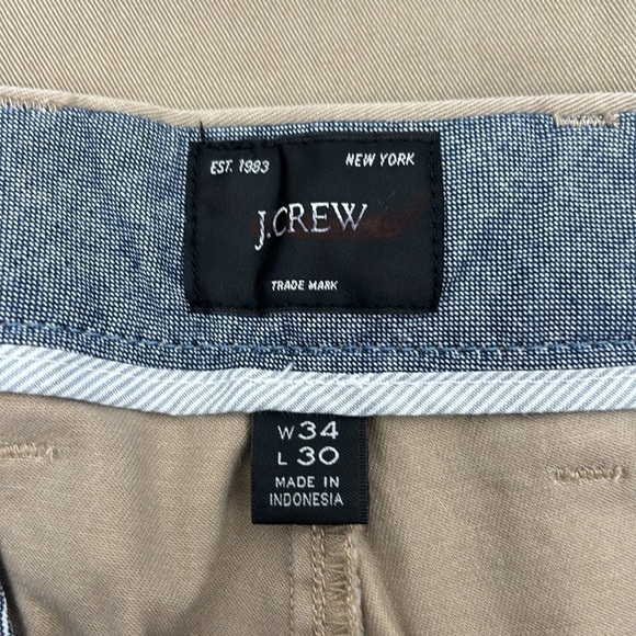 J. Crew 1040 Athletic Tapered-fit stretch chino pant khaki size 34/30 NWOT AV209 - Picture 7 of 11